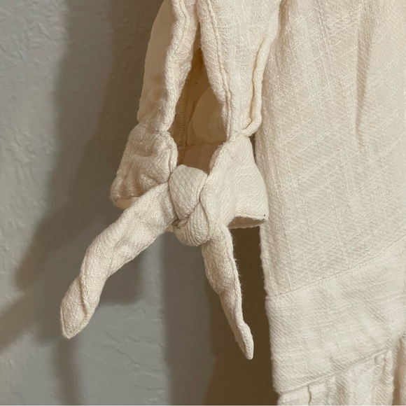 FREE PEOPLE Love Of My Life Cotton Gauze Midi Dress Ivory Large - Picture 8 of 10